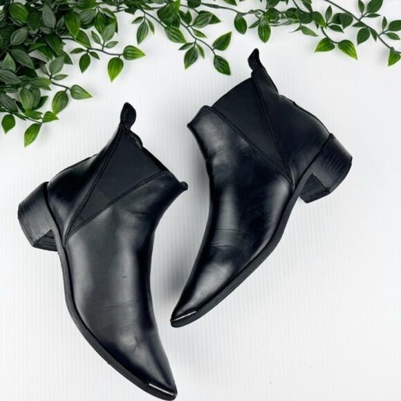 Acne Studios Black Jensen Ankle Boots 6.5 - Picture 4 of 10